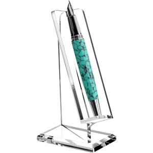 SANRUI Acrylic Pen Holder Desktop Display, Vertical Fountain Pen Pencil Stand Ballpoint Showholder, Clear Makeup Brush Rack, Paintbrush Drying Support Organizer Desk for Exhibitions,Office,Store Use