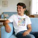 Dazoratix DTF Transfers Ready to Press - 30 Sheets World Down Syndrome Day Awareness Heat Patches Bulk Blue Yellow Ribbon Socks Stickers Vinyl for T Shirts Clothes Pillow Bag Hat DIY Crafts Decoration