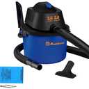  Koblenz WD-2L Portable Wet Dry Vacuum, 2-Gallon 2 PHP Suction Plus Blower Vacuum Cleaner for Liquids, Dust, Pet Hairs, 10' Reach, Ideal for Home, Car, Garage, Shop, Accessories Included, Blue/Black: Tools & Home Improvement