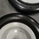 2 Pcs 13x5.00-6 Flat Free Tire and Wheel with Reinforced Rim and 3/4" Chrome Steel Bearings, 13x5x6 Lawn Mower Tires for Residential and Commercial, Zero Turn Mower Front Tires, 4.2"-6.2" Centered Hub