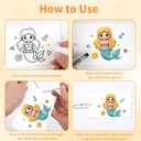 RUBOAOA Princess Magic Foam Texture Painting Kit, 3D Puffy Paint Craft Set