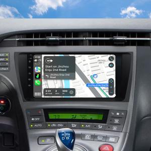 Car Stereo Radio for Toyota Prius 2010 2011 2012 2013 2014 2015 Radio Replacement 9 inch Touch Screen Wireless CarPlay & Android Auto GPS Navigation Bluetooth 4G WiFi DSP SWC FM/AM/RDS Backup Camera