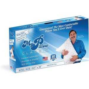 MyPillow Bedding Bed Pillows for Sleeping King Size, Perfect for Back, Stomach or Side Sleepers - My Pillow Classic Pillow [King, Medium]