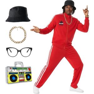 Morph 80s Costumes For Men, Rapper Costume Adults, 90s Costumes For Men, Mens Rapper Halloween Costume (X-Large)