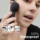 Silicone Face Scrubber, NgraCoola CLIE 2.0 Facial Cleansing Brush, Rechargeable, Waterproof Face Scrub Brush for Cleansing, Exfoliating, Massaging, Electric Facial Exfoliator for Women & Men - Black