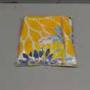 DFXSZ Yellow Blue Flower Pillow Covers 18x18 Inch Set of 2 White Gray Colored Throw Pillows Outdoor Waterproof Decor for Living Room Sofa Patio Funiture Garden Floral Polyester Pillow Covers 002J18