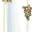 Wedding Arch Backdrop Stand Gold Metal Balloon Arch Stand for Wedding Ceremony Birthday Party Baby Shower Graduation Ceremony Photo Backdrop Balloon Arches Decoration (6FT)