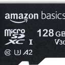 Basics microSDXC Memory Card with Full Size Adapter, A2, U3, Read Speed up to 100 MB/s, 128GB, Black