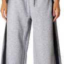 Aelfric Eden Wide Leg Sweatpants Women Baggy Graffiti Heart Lounge Pants with Pockets Grey Small