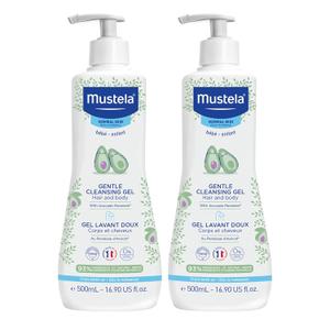 Mustela Baby Gentle Cleansing Gel - Baby Hair & Body Wash - with Natural Avocado fortified with Vitamin B5 - Biodegradable Formula & Tear-Free - 1 or 2-Pack - Various Sizes