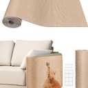78.7"x15.8" Cat Scratch Mat Furniture Protector, Eco-Friendly DIY Trimmable Self-Adhesive Cat Scratching Pad, Couch Wall Sofa Guard, Reusable Claw Scratching Protector (Beige)
