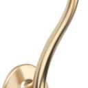 TUNNY Towel Hooks Bathroom - 5 Pack Champagne Bronze Coat Hook Robe Hooks Decorative Wall Hooks for Bathroom Bedroom Kitchen Towel Robe Clothes Cabinet Closet Bathroom Hardware