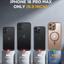 Miracase Magnetic for iPhone 16 Pro Max Case 6.9'' [Compatible with MagSafe] Full-Body Phone case with Built-in Glass Screen Protector& Camera Protector,Drop Proof 16 Pro Max Cover,Desert Brown