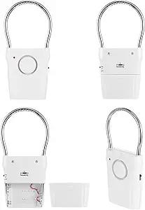 Kanayu 4 Pieces Door Handle Alarm 120dB Door Alarm for Home Security Door Entry Alarm Doorknob Sensing Alarm Window Burglar Alert for Home Security Kids Safety,Gray