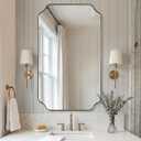 MIRRORART 24x40’’ Brushed Champagne Bronze Bathroom Mirrors for Wall