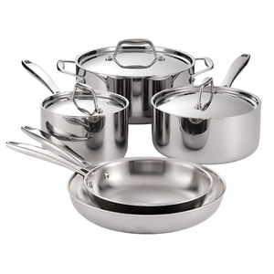 Tramontina Signature Tri-Ply Clad Stainless Steel 8-Pc Pots and Pans Set