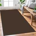 EARTHALL Woven Area Rug 3x5 Ft Washable Rugs for Entryway Braided Non Slip Rubber Backed Throw Rugs Door Mat Indoor Outdoor Entrance Cotton Carpet for Kitchen Foyer Front Door, Brown