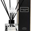 CULTURE & NATURE Reed Diffuser Set 4oz (120ml) Clean Cotton Scented Diffuser with Sticks Home Fragrance Reed Diffuser for Bathroom Shelf Decor