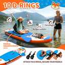 SUSIEBAY Kids Inflatable Stand Up Paddle Board, 8ft SUP 6" Thickened Ultra-Light Design, Anti Slip EVA Deck & Complete Accessories,Inflatable Paddle Board for Kids