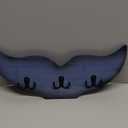 Okuna Outpost Whale Tail Wall Hook for Nursery, Nautical Ocean Wall Decor (Blue, 15.5 x 6.75 x 1 in)