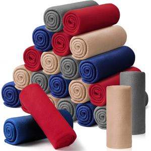 24 Packs Fleece Throw Blanket Soft Warm Lightweight Fleece Blanket Cozy Throw Bulk for Bed Couch Sofa Home Office Wedding Gifts Suitable for Seasons, 50 x 60 Inches