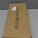 Upassion White Floating Shelves for Wall Set of 3, 16" White Shelves for Home Decor, Frame Display Wall Mounted Floating Shelf for Living Room, Bedroom, Bathroom, Kitchen