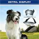 2 x Dog Goggles UV400 Protection,Ski Goggles for Large Breeds with Adjustable Strap, Dog Sunglasses with Comfort-Focused Frameless Design - UV-Resistant/Windproof/Snowproof for Running,Cycling (Sliver) (Medium, Silver)