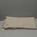 Laolitou Textured Table Cloth for Rectangle Table, Heavy Duty Farmhouse Tablecloth Solid Cotton Linen Waterproof Wrinkle Free Burlap Tables Cover for Kitchen Dining,Party, Ivory 55''x90'',6-8 Seats