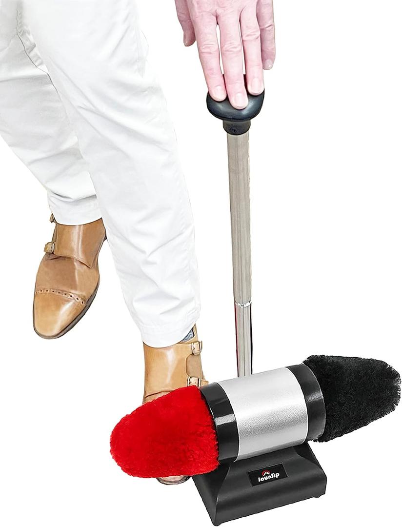 JOUNJIP Electric Shoe Shine Polisher with 100% Natural Lamb Wool Buffers