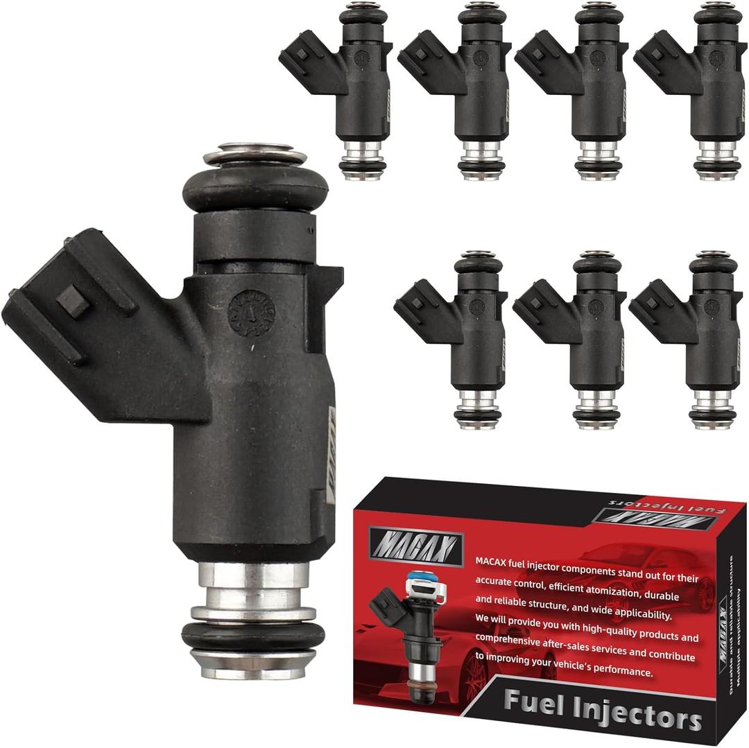 Set of 8 Fuel Injectors 12613411 FJ1061 Replacement Compatible with Chevrolet Express Suburban GMC Savana Sierra Yukon XL 1500 2500 3500 5.3L V8 - Replaces 217-3411