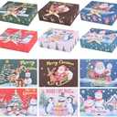 Xylitic 11Pack Christmas Boxes for Gifts with Lids, 10.6×7.8×3.1 Inch Christmas Gift Boxes with Lids for Presents, Xmas Holiday Wrapping Boxes for Gifts