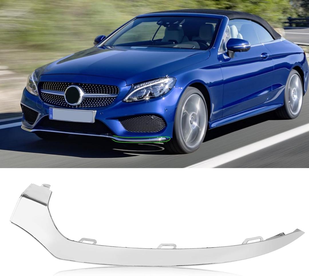 Jaronx for Mercedes-Benz W205 Front Bumper Trim Molding 2015-2018