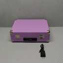 Record Player 3 Speed Vinyl with Bluetooth Vintage Turntable Built in Battery Portable Suitcase Support Aux in RCA Line Out Headphone Jack Purple
