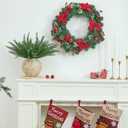 12 Pcs Faux Cypress Stems Christmas Artificial Pine Branches Greenery Stems Fake Cedar Christmas Vase Fillers Home Decorations 18 Inch