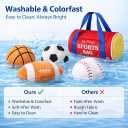 KMUYSL Baby Toys 0-12 Months, My First Sports Bag Plush Toy - 4 Sensory Balls Soft Toys with Crinkle, Rattles for 0-3-6-9-12 Month Newborn Infant, 1st Birthday for Babies Boys Girls Age 1