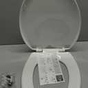 Bemis 7300SLEC Slow Close Toilet Seat, Easy Clean Hinges and Durable Plastic Seat, Made in USA, Elongated, White
