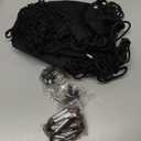 Muslogy Truck Bed Cargo Net Trunk Netting Compatible with 2015+ Ford F150 & 2017+ F250/F350/F450 (Snap-in Tie Down) Accessories, Pickup Cargo Organizer SUV Sedan Storage Net w/Heavy Duty Carabiners