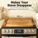 Gaialoop Noodle Board Stove Cover for Glass Top Electric Stove with Handles, 29.5"L x 22.1"W