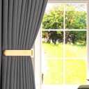 2 Pack Metal Curtain Holdbacks Modern Curtain Tiebacks U Shaped Curtain Hooks for Wall Curtain Pull Backs Curtain Holders Curtain Tie Backs for Curtains (2, Gold)