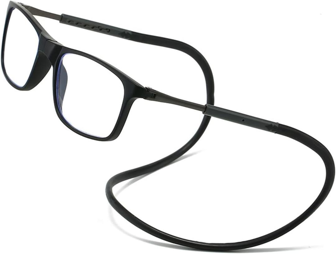 Magnetic Blue Light Blocking Reading Glasses for Men&Women Magnetic Reading Glasses, Blue Light Filter, and Interchangeable Adjustable Straps