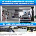 Sliding Garage Door Screen 8x7FT for 1 Car Garage Doors, 2026 New Upgraded Magnetic with Track Closure, Heavy Duty Mesh and Weighted Bottom, Retractable (Black, 8 * 7FT)