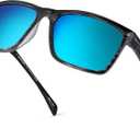 KastKing FlatRock Polarized Sport Sunglasses for Men and Women, Ideal for Driving Fishing Cycling Running, UV Protection (Frame: Gloss Tal Gray/Lens: Smoke - Blue Ocean Mirror)