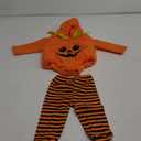 oneflow Newborn Toddler Baby Girl Boy Halloween Pumpkin Costumes Cute Hooded Romper Jumpsuit Outfit Clothes (0-6 Months, Orange Hoodie+stripe Pants, Size 70)