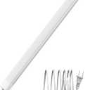 ASOKO 16 Inch Under Cabinet Lights,Plug and Play Under Counter Lighting,6000K Cool White with 700LM Bright,ETL Light Bar with ON/Off Switch for Kitchen,Under Desk,Workbench