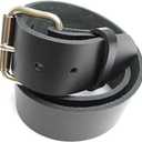 Mens Heavy Black Leather Belt 1 3/ 4" WideNew (38)