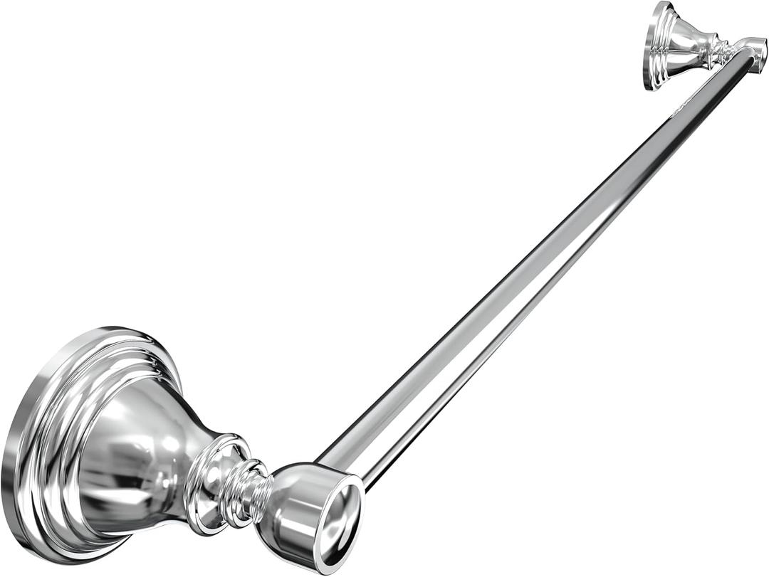 Towel Bar 24inch, Stainless Steel Bathroom Towel Rack Wall Mounted, Heavy Duty Towel Rod, Towel Holders for Bathroom, Kitchen (Chrome)