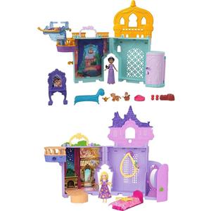 Bundle of Mattel Disney Jasmine Storytime Stackers, Stackable Doll House with Small Doll & 8+ Pieces + Mattel Disney Princess Rapunzel Storytime Stackers Doll House Tower with Small Doll & 7+ Accessor