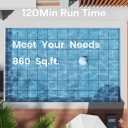 Cordless Robotic Pool Cleaner - Pool Vacuum for Above Ground Pools Powerful Suction Rechargeable Battery, Lasts 140 Mins, Built-in Water Sensor Technology for Pool Surface Up to 630 Sq.Ft