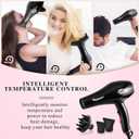 VAGARY Hair Dryer with Diffuser Concentrator, 2200W Professional Salon Ionic Blow Dryer for Frizz Free Smooth Hair, Featuring 2 Speeds and 2 Heat Settings, Cool Shot ButtonGold