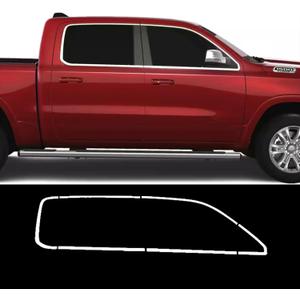 Polished Stainless Steel Window Sills Trims for 2019-2025 Ram 1500 Crew cab 4 Door Model(Window Sills Trims)